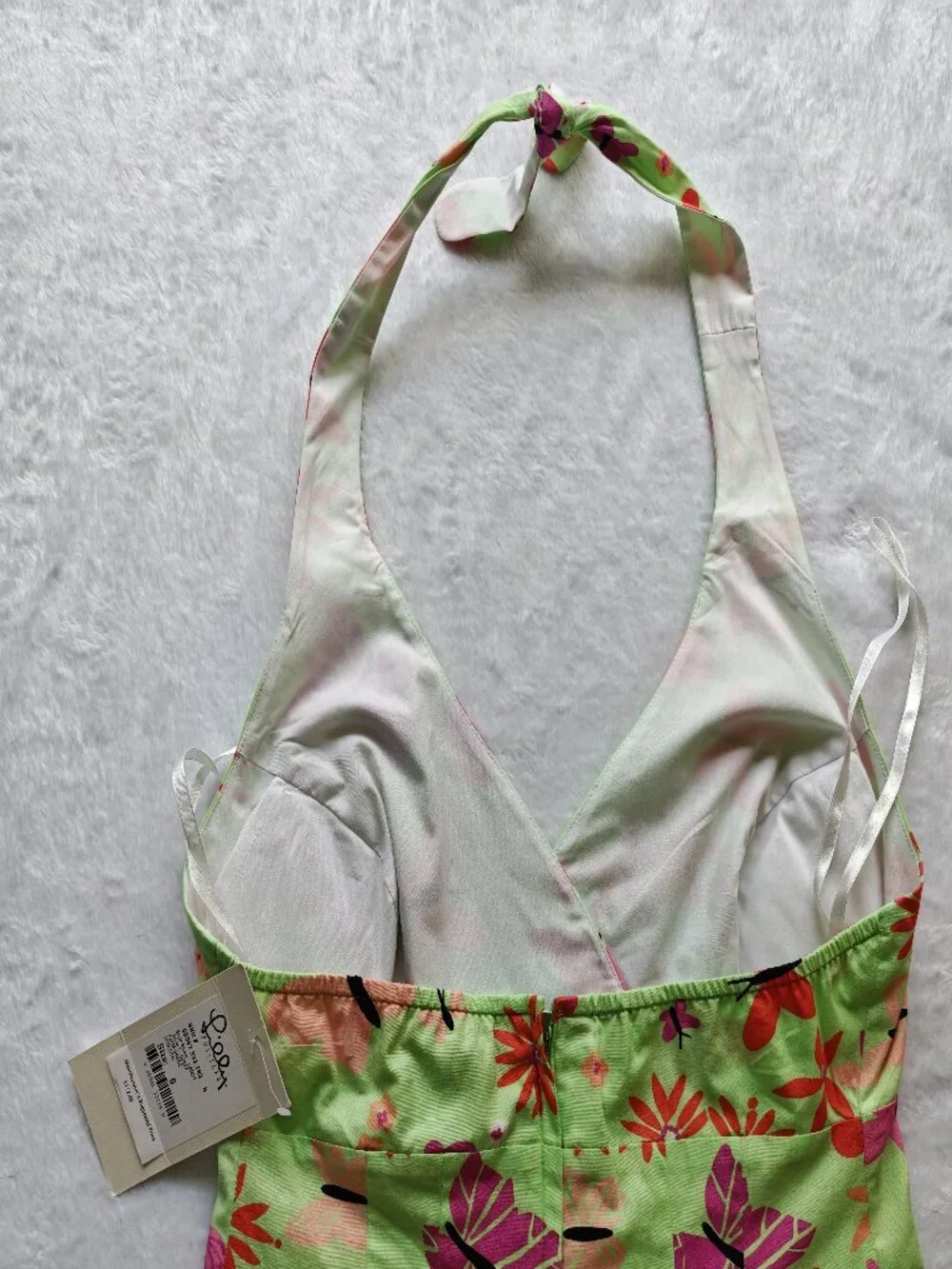 Lilly Pulitzer Candy Strapless Butterfly Floral Dress Size 6 NWT Green Pink Summ - Picture 9 of 10